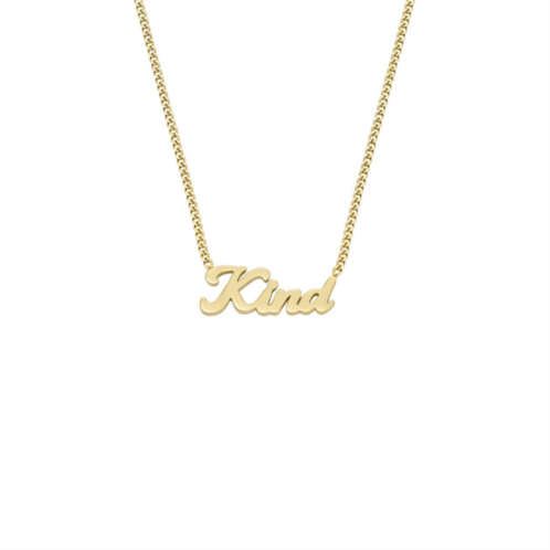 Fossil womens la la land gold-tone stainless steel chain necklace