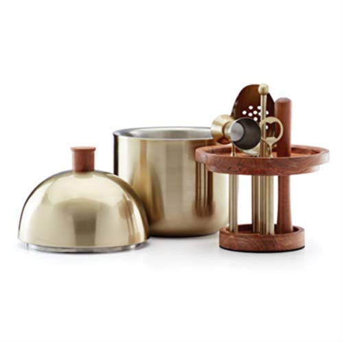 Lenox cocktail party bar tool set 5.00 lb brushed gold