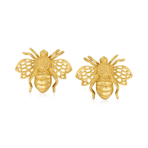 Ross-Simons 14kt yellow gold bumblebee stud earrings