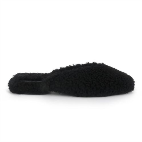 Yosi Samra jessy shearling mule in black