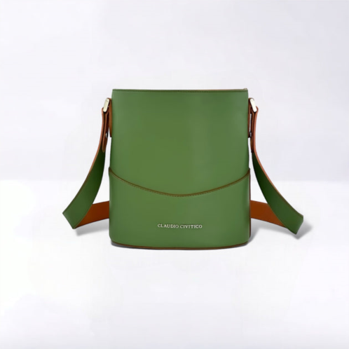 Claudio Civitico green bucket bag