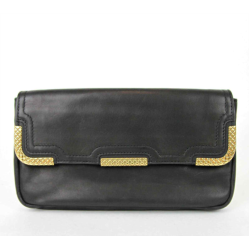 BOTTEGA VENETA womens leather clutch bag w/woven detail