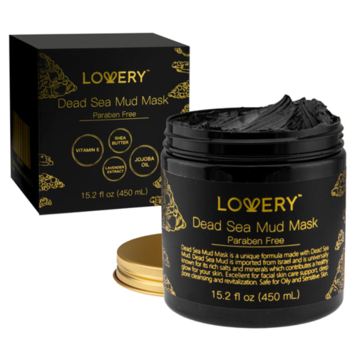 Lovery dead sea mud mask with lavender extract, shea butter, jojoba oil & vitamin e