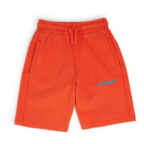 OFF WHITE red logo shorts