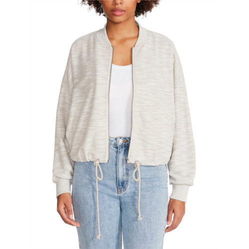 Steve Madden yves womens textured ribbed trim bomber jacket