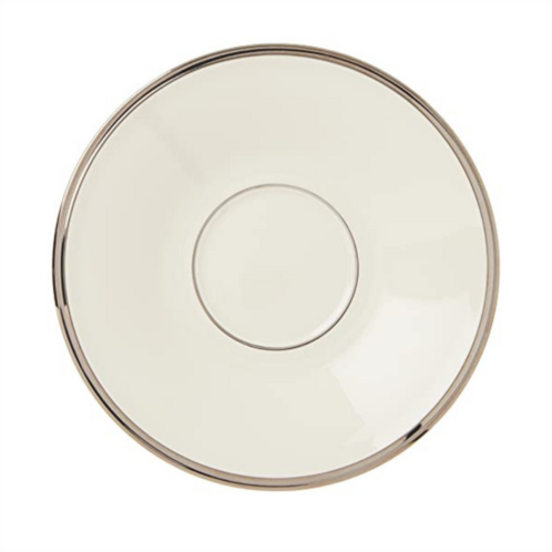 Lenox solitaire saucer, ivory/platinum