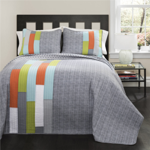 Lush Decor shelly stripe quilt set