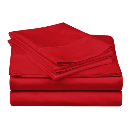 Superior 300-thread count breathable egyptian cotton luxurious solid deep pocket sheet set