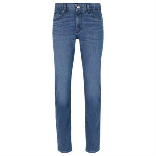 BOSS slim-fit jeans in blue comfort-silk denim