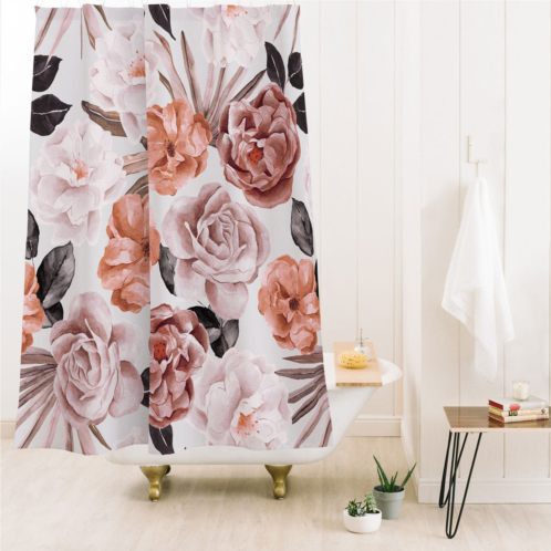 Deny Designs marta barragan camarasa terracotta flowered garden shower curtain