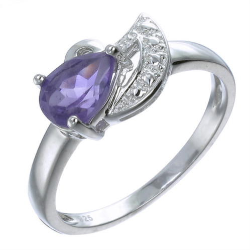 Vir Jewels sterling silver amethyst ring