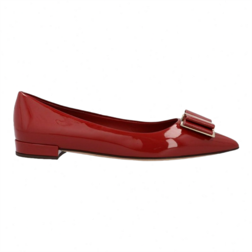 Ferragamo salvatore zeri 10 womens 724202 red flats