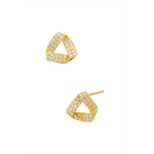 SAVVY CIE JEWELS sterling contemporary cz knot stud