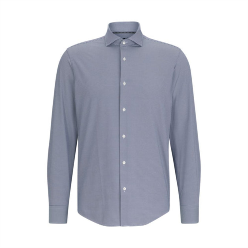 BOSS regular-fit shirt in structured performance-stretch material