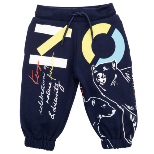 KENZO navy logo joggers