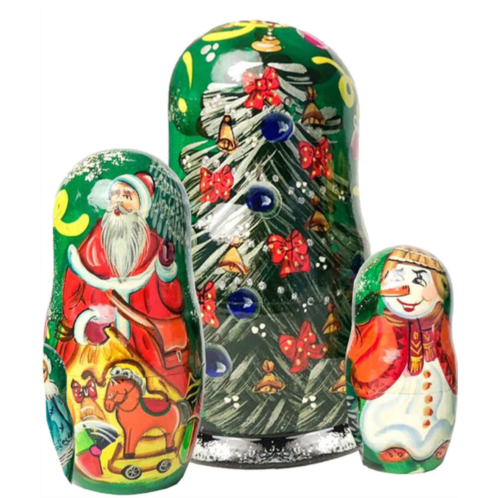 G. DeBrekht designocracy family tree oversized 3-piece russian matryoshka nested doll