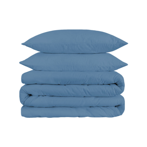 Superior 1500-thread count breathable egyptian cotton luxurious solid duvet cover set