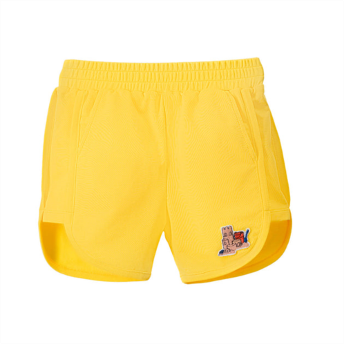 Moi noi yellow sand castle icon cotton shorts