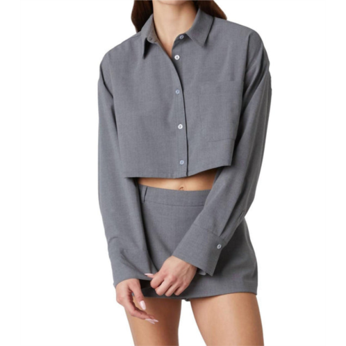 NIA austin shirt in charcoal