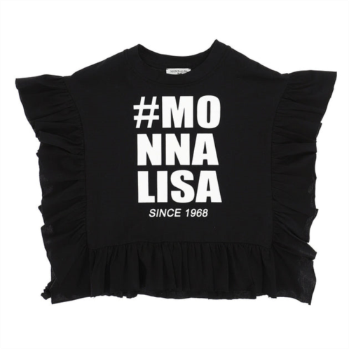 Monnalisa black hashtag logo t-shirt