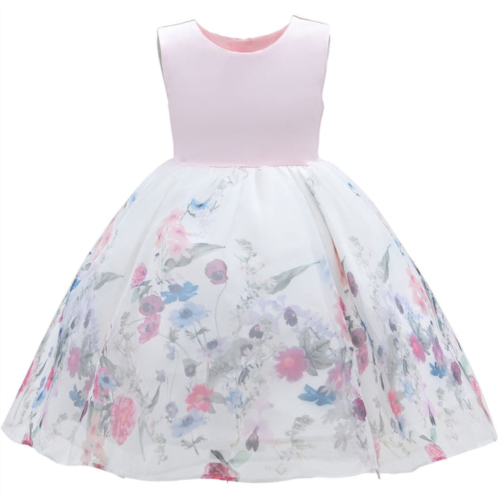 Tulleen pink mabel floral garden organza dress