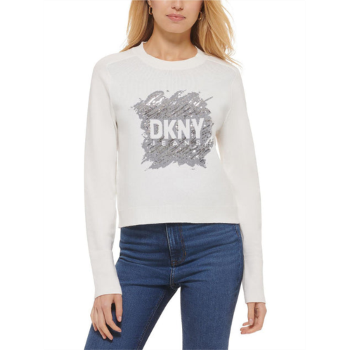 DKNY Jeans womens crewneck cozy sweatshirt