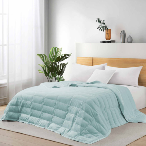 Puredown tencel lyocell lightweight cooling down bed blanket comforter, king or queen size quilt