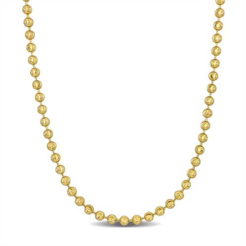 Mimi & Max 3mm diamond cut ball chain necklace in 10k yellow gold - 16 in