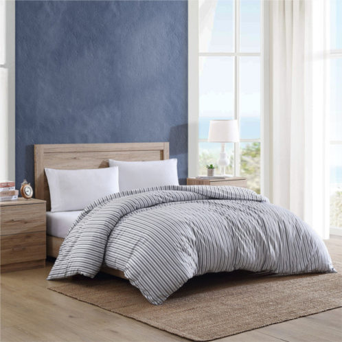 Nautica coleridge striped charcoal twin duvet cover