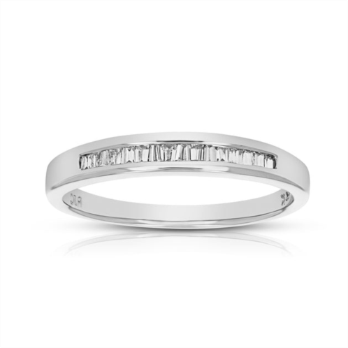 Vir Jewels 1/4 cttw baguette diamond wedding band in 14k white gold