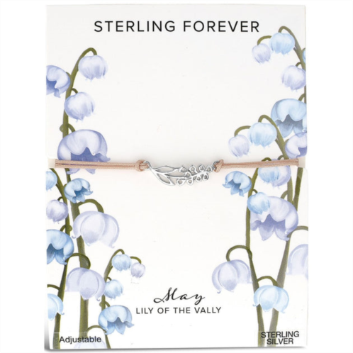 Sterling Forever sterling silver birth flower bolo bracelet