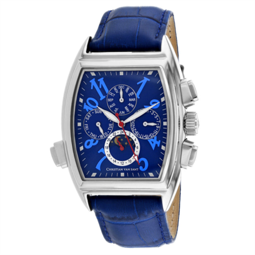 Christian Van Sant mens grandeur blue dial watch