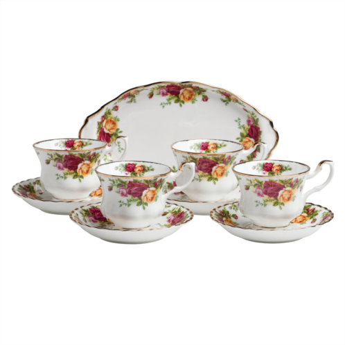 Royal Albert old country roses complete tea set 9 piece set