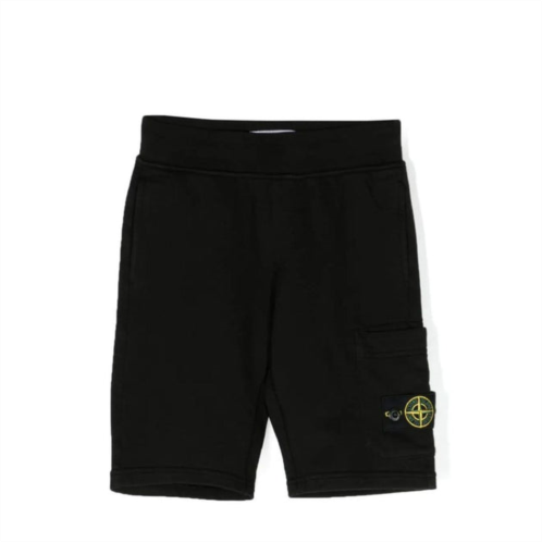 Stone Island black sweat shorts