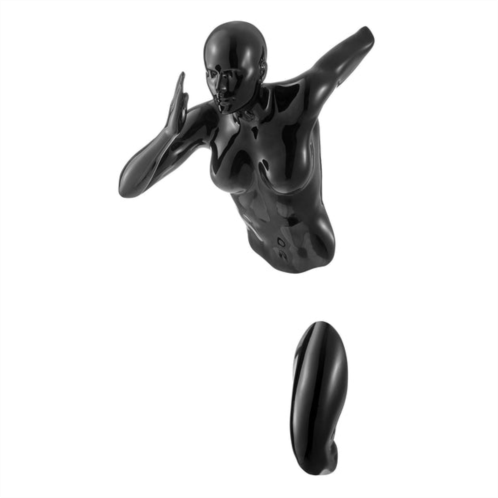 Finesse Decor black wall runner 20 woman sculpture