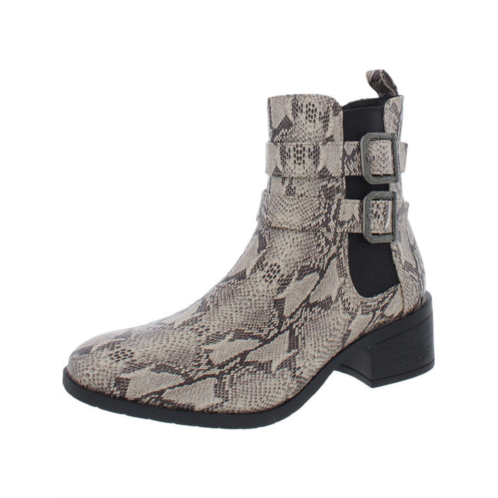 Kenneth Cole Reaction salt biker jewel womens faux leather ankle ankle boots