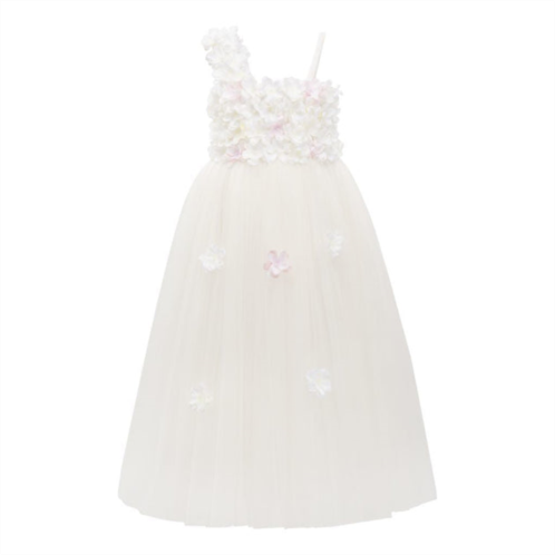 Tulleen white virdelle dress