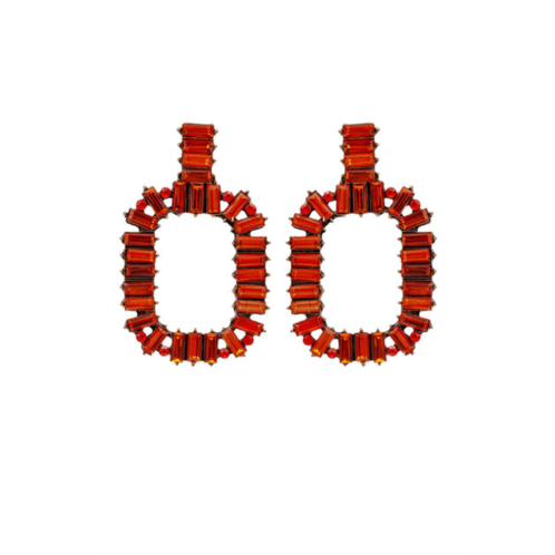 Eye Candy LA zahara red statement earrings