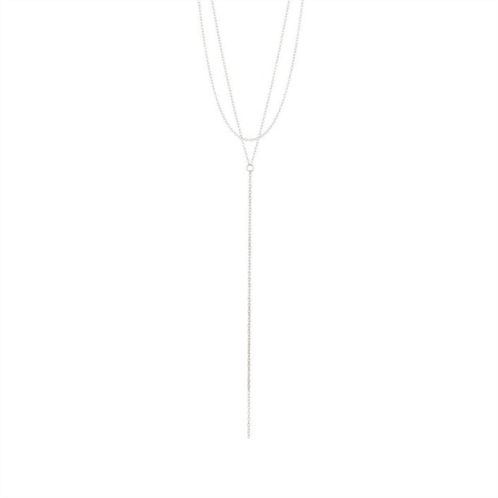 Adornia layered necklace silver