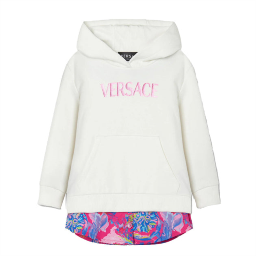 Versace white hoodie dress