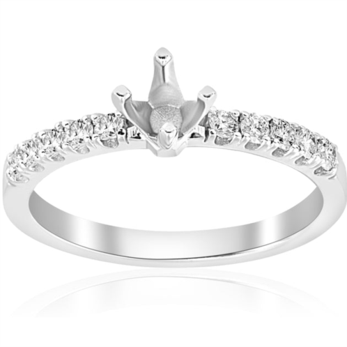 Pompeii3 1/4ct diamond engagement ring setting 14k white gold mount