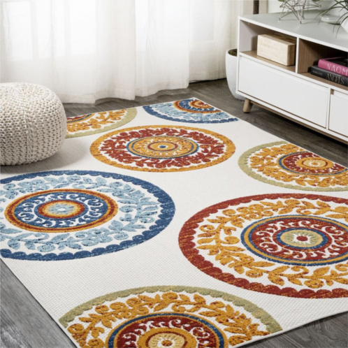 JONATHAN Y circus medallion high-low indoor/outdoor area rug