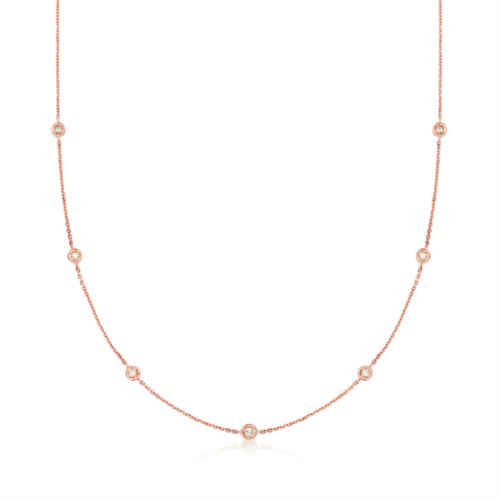 Ross-Simons diamond station necklace in 14kt rose gold