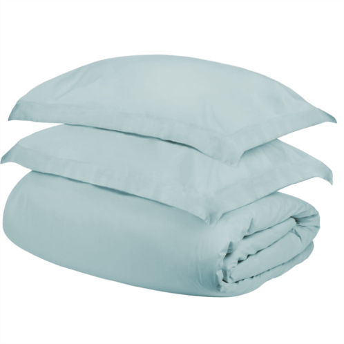 Superior solid 400-thread count egyptian cotton duvet cover and pillow sham set