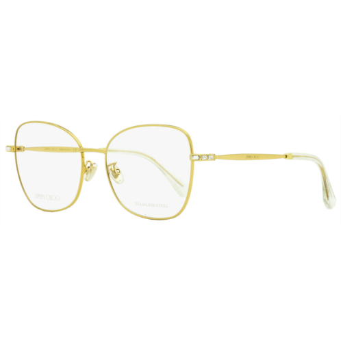 Jimmy Choo womens square eyeglasses jc286g j5g gold 55mm