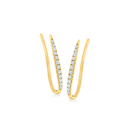 RS Pure by ross-simons diamond ear climbers in 14kt yellow gold