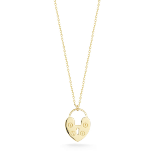 Ember Fine Jewelry 14k gold padlock necklace