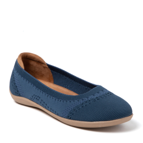 Dearfoams womens misty ballet flat indoor/outdoor slip ons