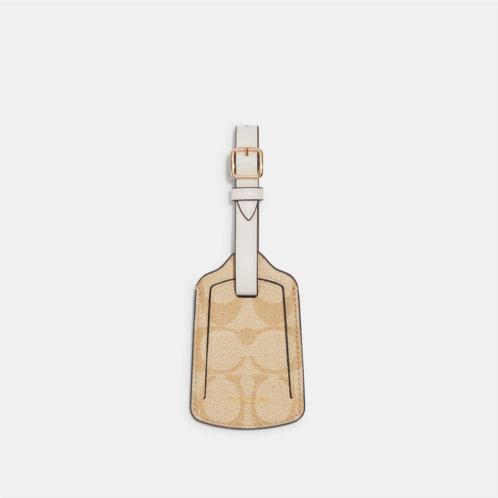 Coach Outlet luggage tag in signature canvas