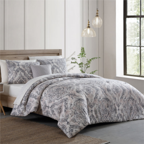 Modern Threads - marissa collection comforter set - reversible microfiber - elegant printed bed set - includes comforter, sheets, shams, & pillow - luxurious bedding queen